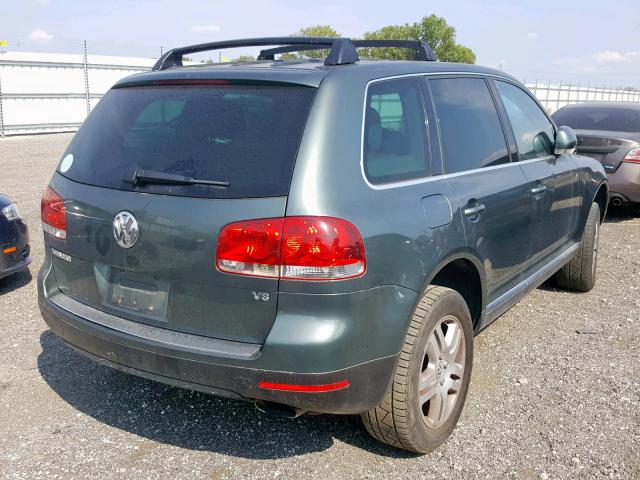 WVGEM67L24D027305 - 2004 VOLKSWAGEN TOUAREG 4. GREEN photo 4