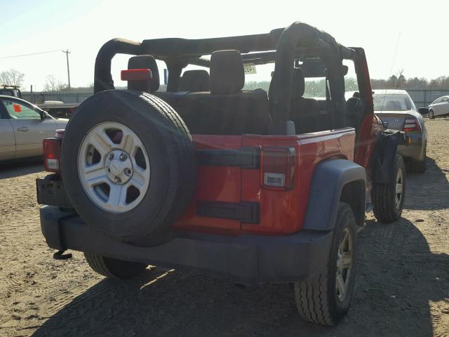 1J4AA2D16BL551254 - 2011 JEEP WRANGLER S RED photo 4