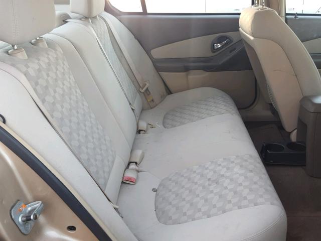 1G1ZT54815F200233 - 2005 CHEVROLET MALIBU LS 金色 照片 6