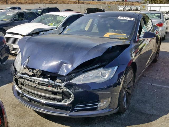 5YJSA1H1XEFP32623 - 2014 TESLA MODEL S أسود صورة 2