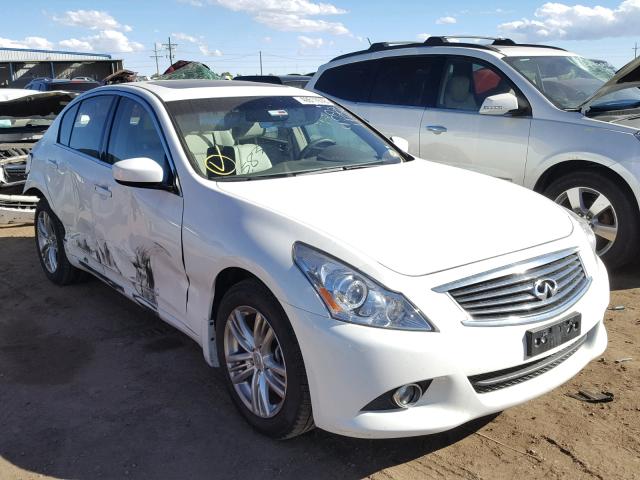 JN1CV6AR1AM461106 - 2010 INFINITI G37 WHITE photo 1