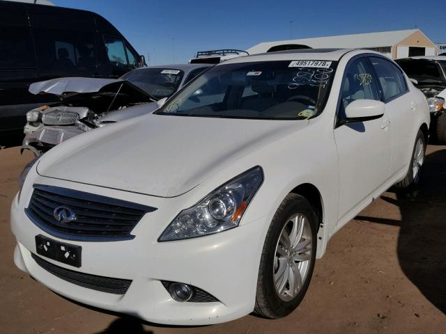 JN1CV6AR1AM461106 - 2010 INFINITI G37 WHITE photo 2