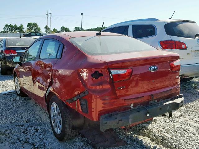 KNADM4A3XF6425444 - 2015 KIA RIO LX RED photo 3