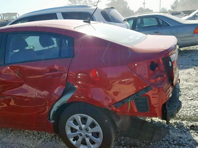 KNADM4A3XF6425444 - 2015 KIA RIO LX RED photo 9