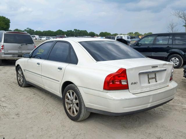 YV1TS592151399814 - 2005 VOLVO S80 2.5T WHITE photo 3