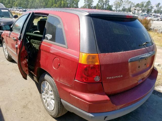 2C4GM48L55R424330 - 2005 CHRYSLER PACIFICA RED photo 3