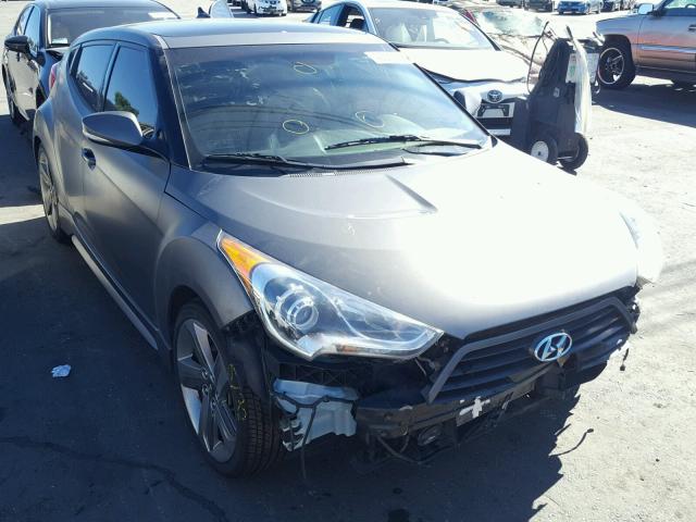 KMHTC6AE6DU085812 - 2013 HYUNDAI VELOSTER T GRAY photo 1