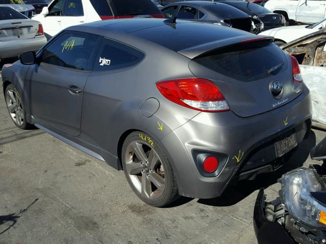 KMHTC6AE6DU085812 - 2013 HYUNDAI VELOSTER T GRAY photo 3