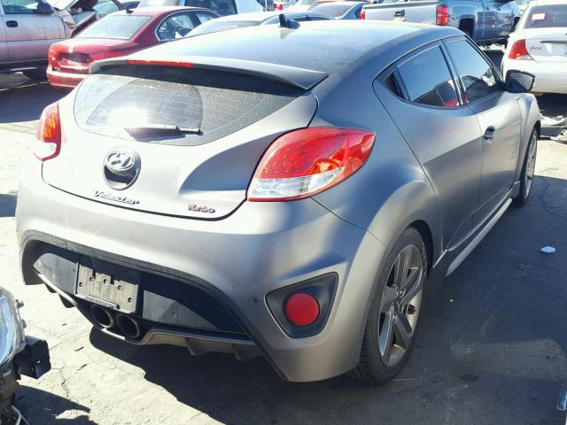 KMHTC6AE6DU085812 - 2013 HYUNDAI VELOSTER T GRAY photo 4