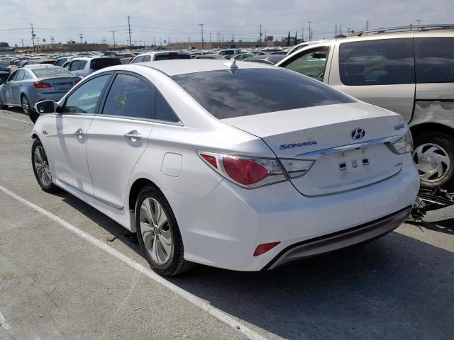 KMHEC4A45DA073625 - 2013 HYUNDAI SONATA HYB WHITE photo 3