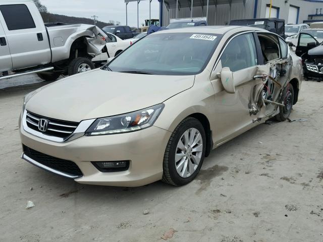 1HGCR3F84EA017467 - 2014 HONDA ACCORD EXL BEIGE photo 2