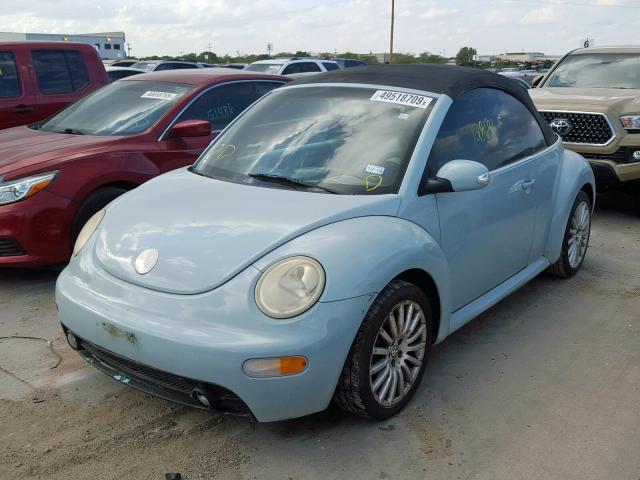 3VWCM31Y35M369184 - 2005 VOLKSWAGEN NEW BEETLE ტურკოუსი ფოტო 2