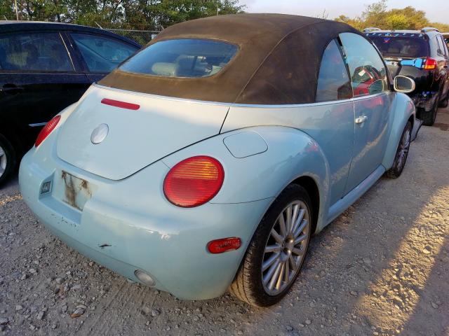 3VWCM31Y35M369184 - 2005 VOLKSWAGEN NEW BEETLE ტურკოუსი ფოტო 4