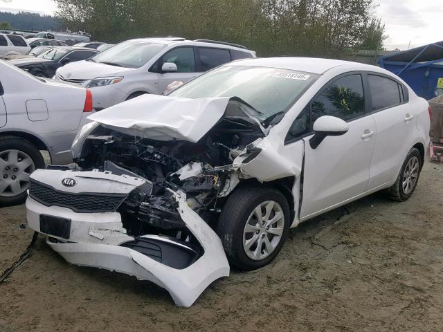 KNADM4A35H6072498 - 2017 KIA RIO LX WHITE photo 2