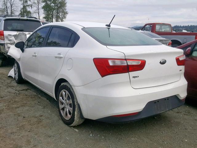 KNADM4A35H6072498 - 2017 KIA RIO LX WHITE photo 3