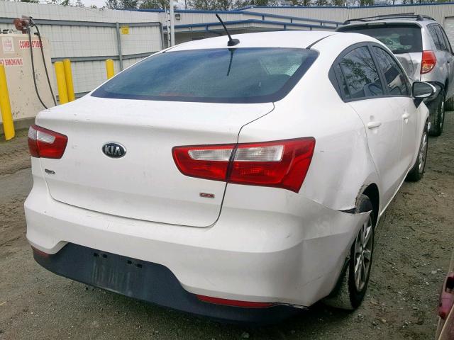 KNADM4A35H6072498 - 2017 KIA RIO LX WHITE photo 4