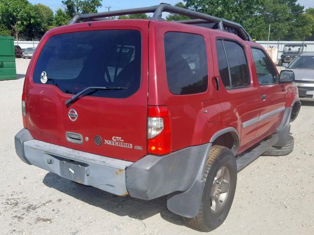 5N1ED28Y22C543119 - 2002 NISSAN XTERRA XE MAROON photo 4