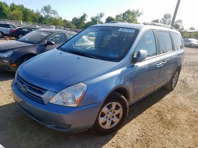 KNDMG4C33A6330191 - 2010 KIA SEDONA LX BLUE photo 2