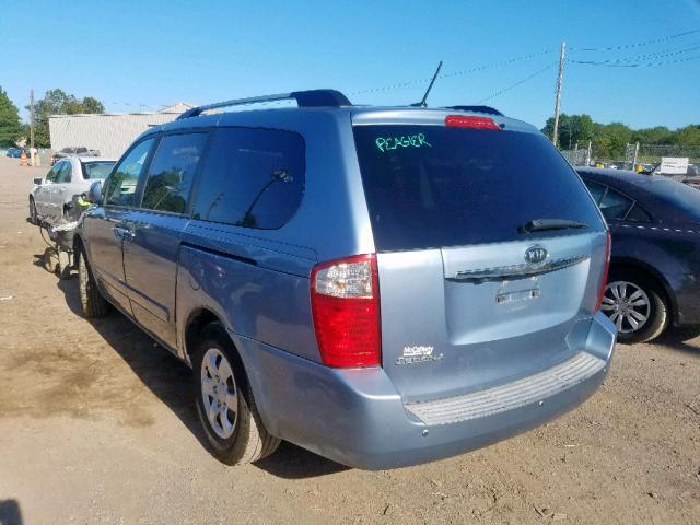 KNDMG4C33A6330191 - 2010 KIA SEDONA LX BLUE photo 3