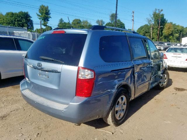 KNDMG4C33A6330191 - 2010 KIA SEDONA LX BLUE photo 4