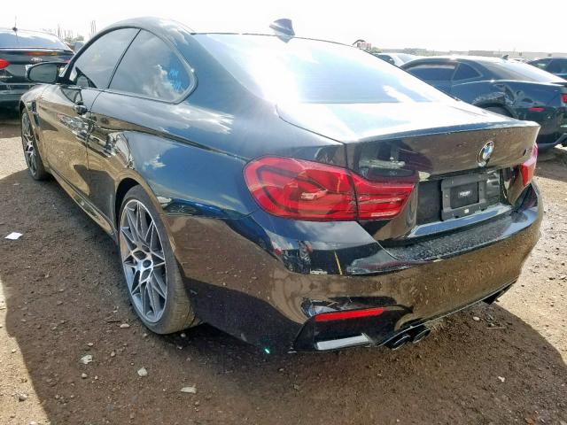 WBS4Y9C57KAG67629 - 2019 BMW M4 BLACK photo 3