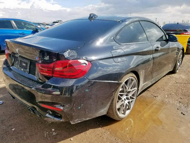 WBS4Y9C57KAG67629 - 2019 BMW M4 BLACK photo 4