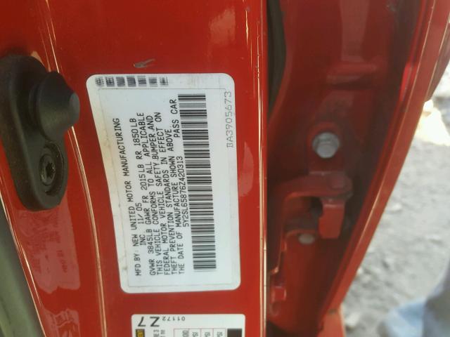 5Y2SL65876Z420313 - 2006 PONTIAC VIBE RED photo 10