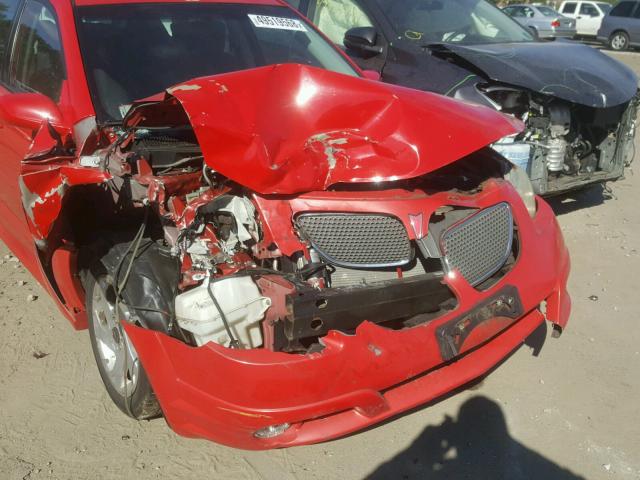 5Y2SL65876Z420313 - 2006 PONTIAC VIBE RED photo 9