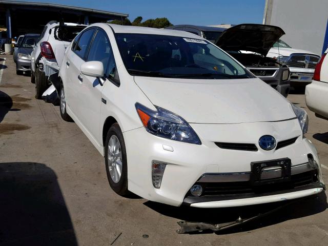 JTDKN3DP4C3015607 - 2012 TOYOTA PRIUS PLUG WHITE photo 1