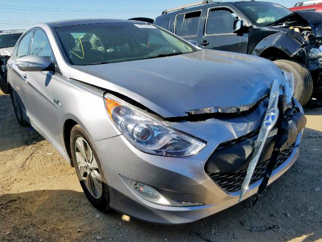 KMHEC4A4XFA123986 - 2015 HYUNDAI SONATA HYB SILVER photo 1