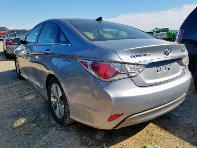 KMHEC4A4XFA123986 - 2015 HYUNDAI SONATA HYB SILVER photo 3