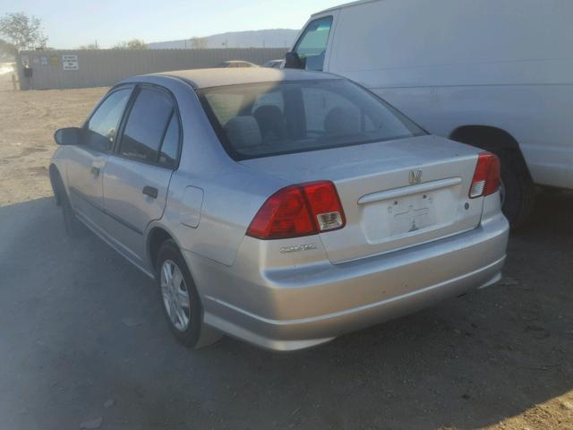 1HGES16305L027763 - 2005 HONDA CIVIC DX V GRAY photo 3