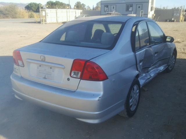 1HGES16305L027763 - 2005 HONDA CIVIC DX V GRAY photo 4