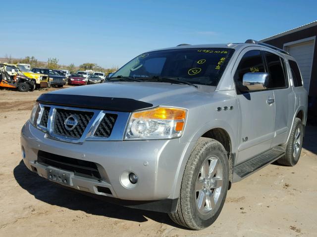 5N1AA08C88N609802 - 2008 NISSAN ARMADA SE SILVER photo 2