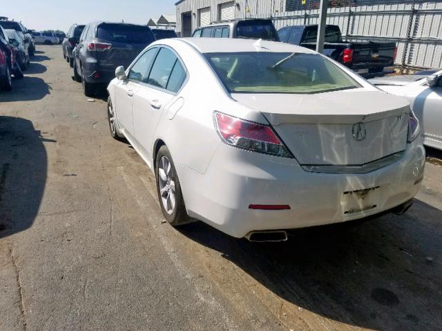 19UUA8F50DA014787 - 2013 ACURA TL TECH WHITE photo 3