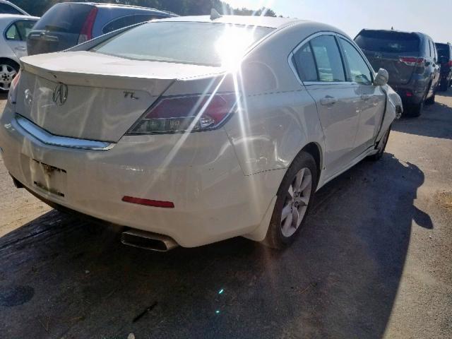 19UUA8F50DA014787 - 2013 ACURA TL TECH WHITE photo 4