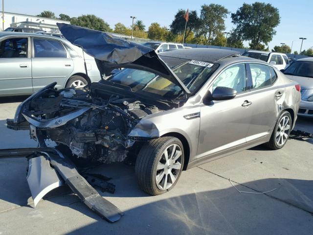 5XXGR4A67DG153610 - 2013 KIA OPTIMA SX GRAY photo 2