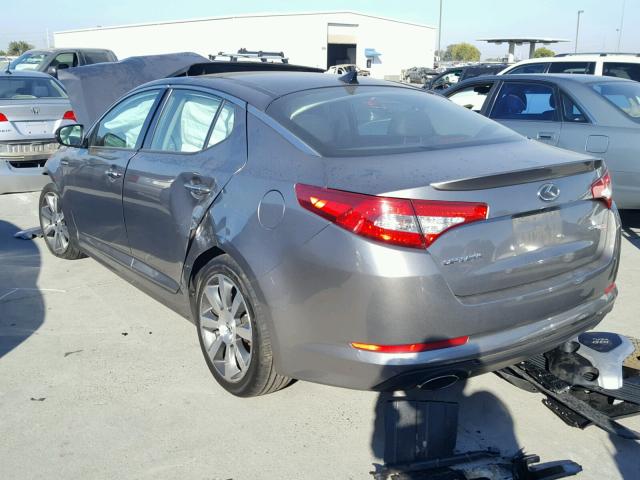 5XXGR4A67DG153610 - 2013 KIA OPTIMA SX GRAY photo 3