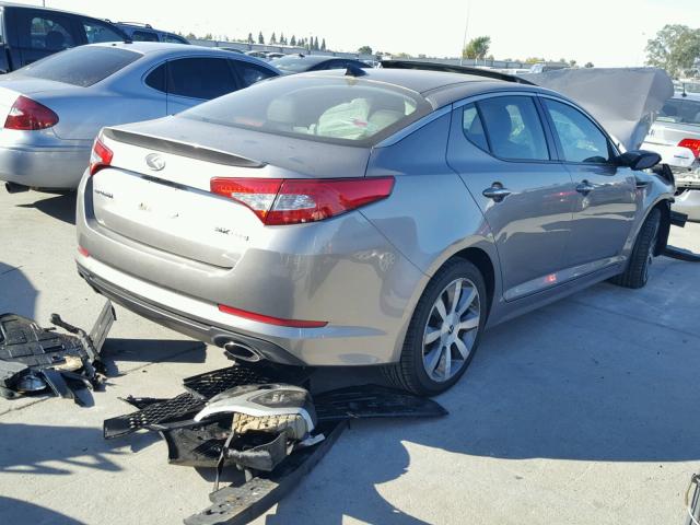 5XXGR4A67DG153610 - 2013 KIA OPTIMA SX GRAY photo 4