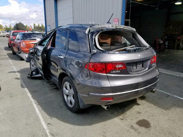 5J8TB18229A007236 - 2009 ACURA RDX GRAY photo 3