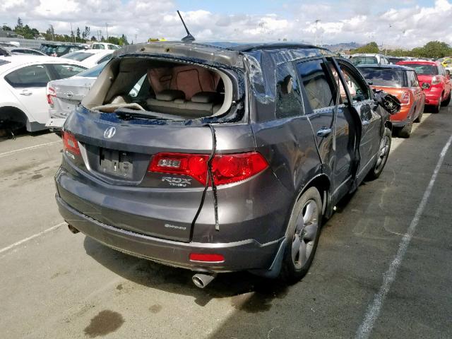 5J8TB18229A007236 - 2009 ACURA RDX GRAY photo 4