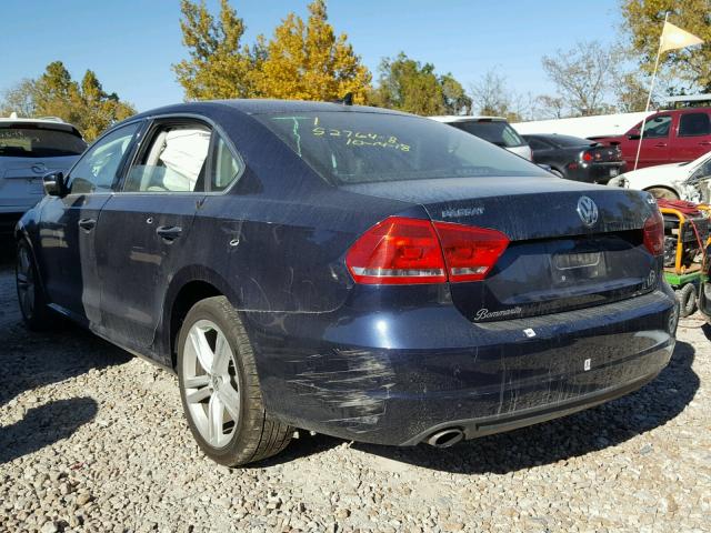 1VWBS7A33EC116932 - 2014 VOLKSWAGEN PASSAT SE BLUE photo 3