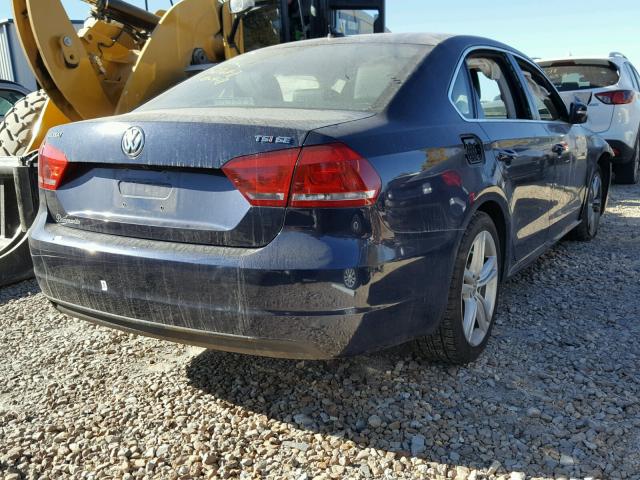 1VWBS7A33EC116932 - 2014 VOLKSWAGEN PASSAT SE BLUE photo 4