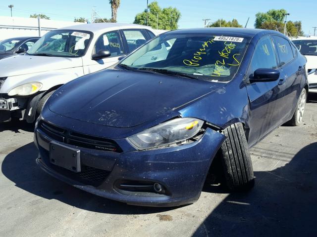 1C3CDFBA8DD341515 - 2013 DODGE DART SXT BLUE photo 2