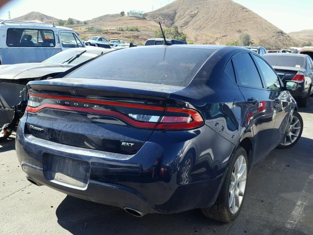 1C3CDFBA8DD341515 - 2013 DODGE DART SXT BLUE photo 4