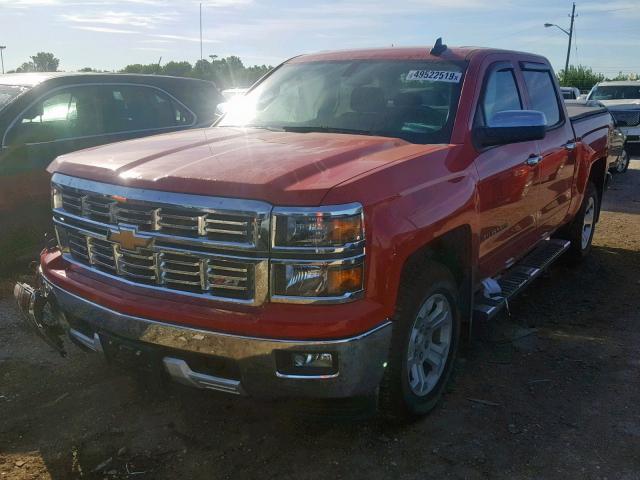 3GCUKREC3FG249576 - 2015 CHEVROLET SILVERADO RED photo 2