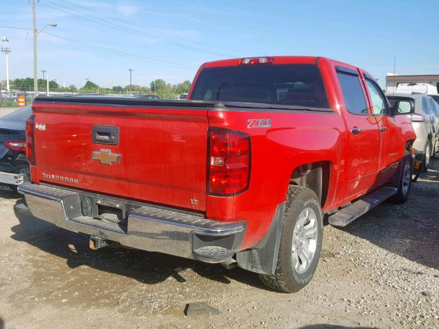 3GCUKREC3FG249576 - 2015 CHEVROLET SILVERADO RED photo 4