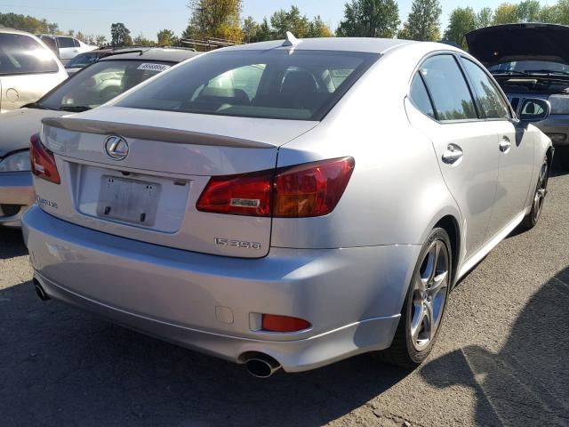 JTHBE262672010110 - 2007 LEXUS IS 350 SILVER photo 4