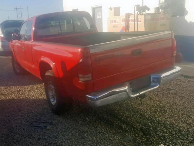 1B7GG23YXVS114431 - 1997 DODGE DAKOTA RED photo 3