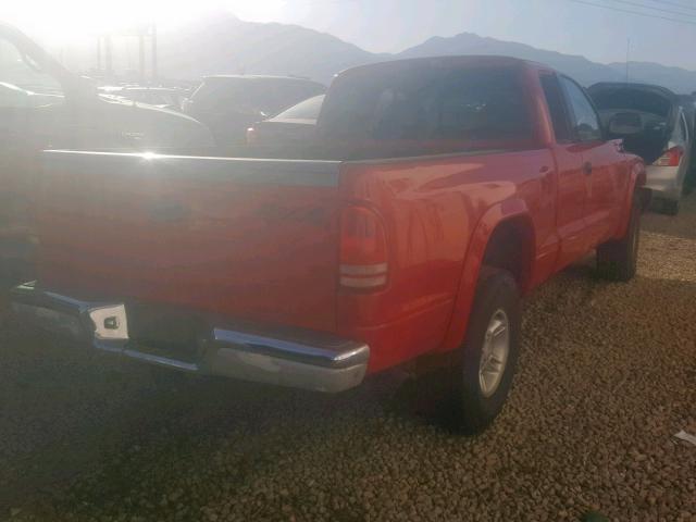 1B7GG23YXVS114431 - 1997 DODGE DAKOTA RED photo 4